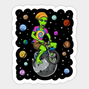 Psychedelic Space Alien Hippie Sticker